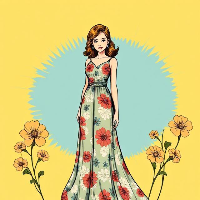 Floral chiffon maxi dress