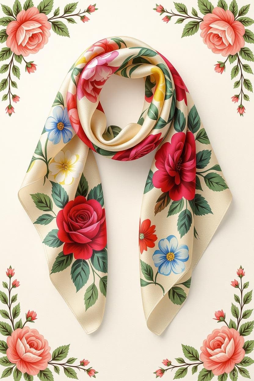 Floral Silk Scarves