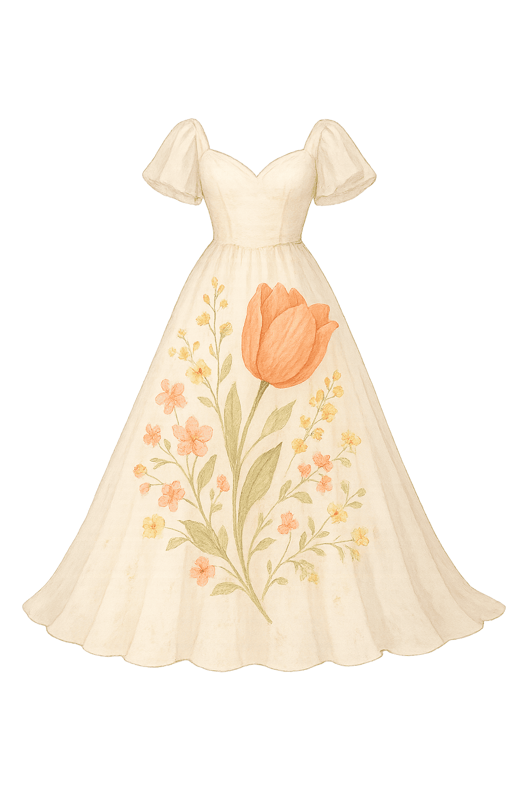 Romantic Floral dress for women wedding